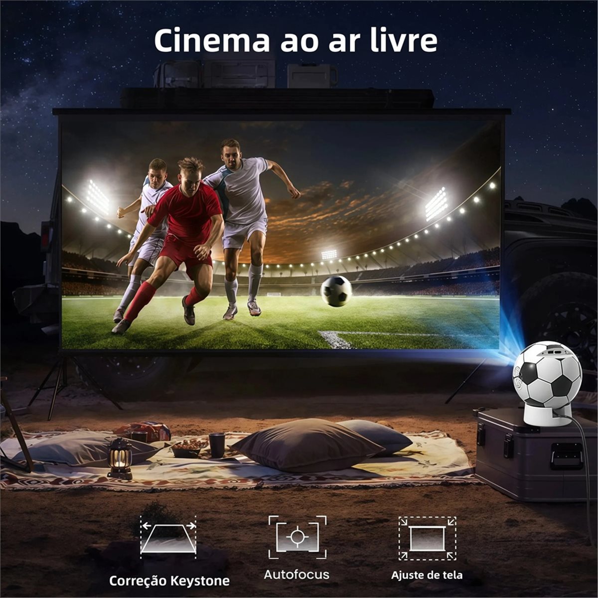 Home Cinema Mini - Punctual- Q8 Portable Mini Projector 4K