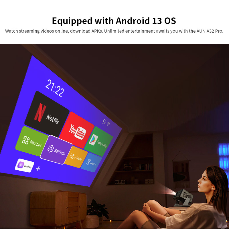 AUN Android Projector A32 Pro  - Home Cinema Movies 评论和价格