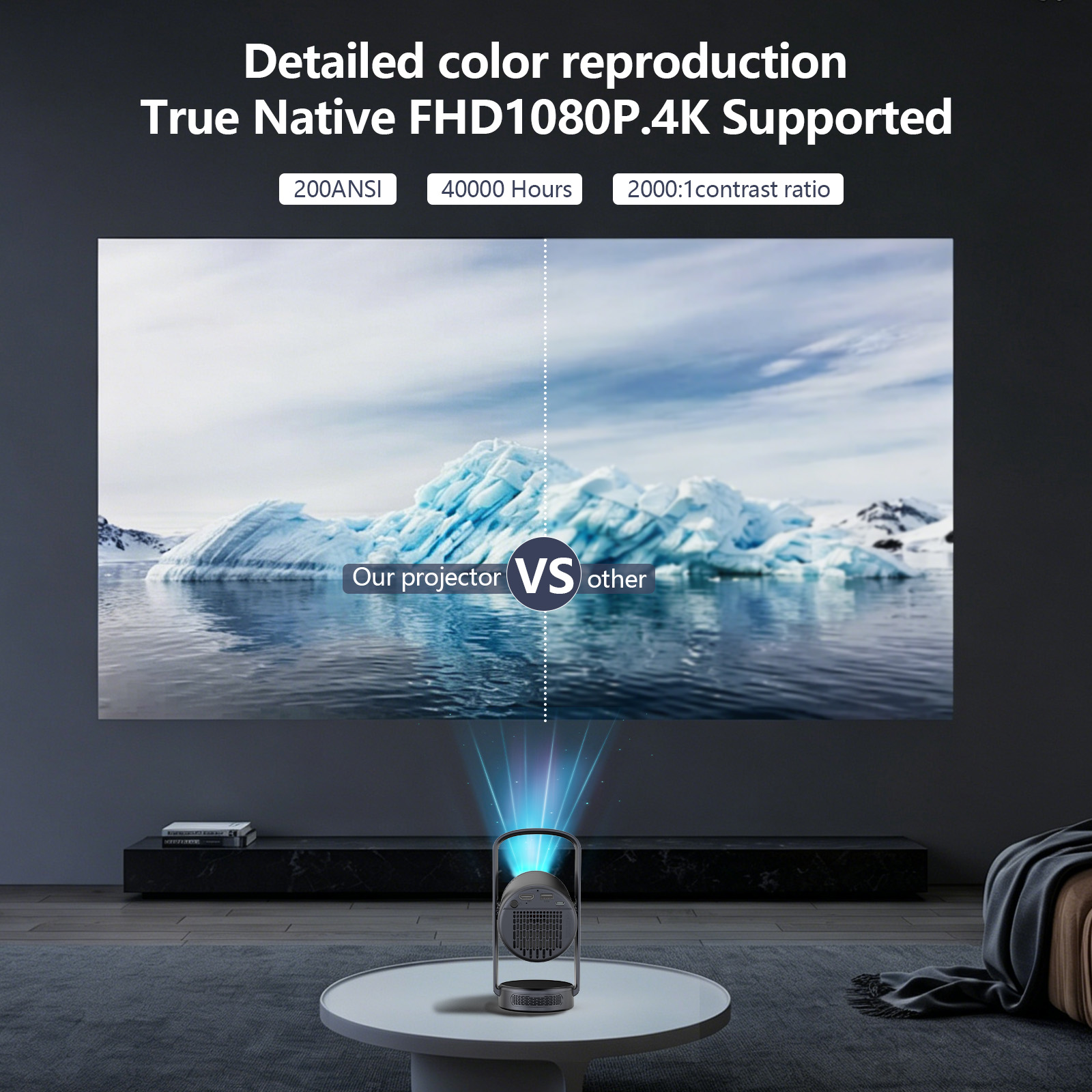2026 New Smart Portable Projec - Home Cinema Movies 评论和价格