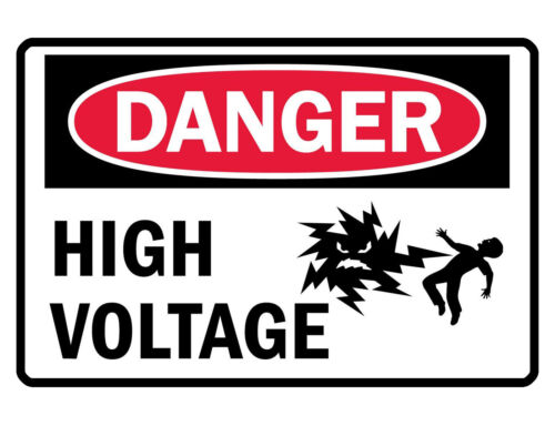 DANGER HIGH VOLTAGE Sign CUSTO - Home Cinema Logo 评论和价格