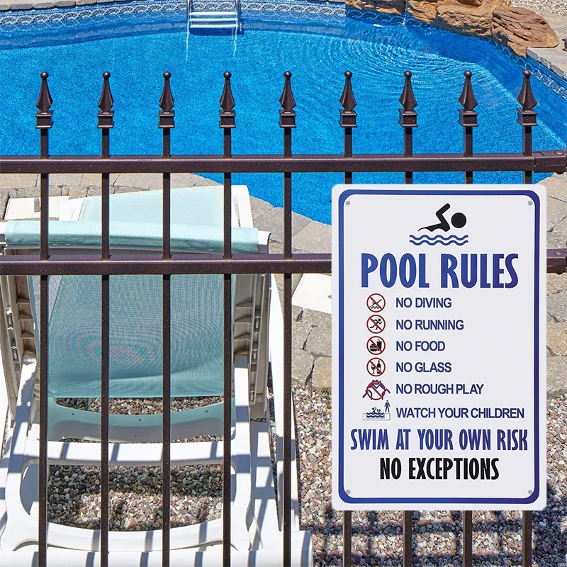 Tin Sign Pool Funny Rules Vint - Home Cinema Logo 评论和价格