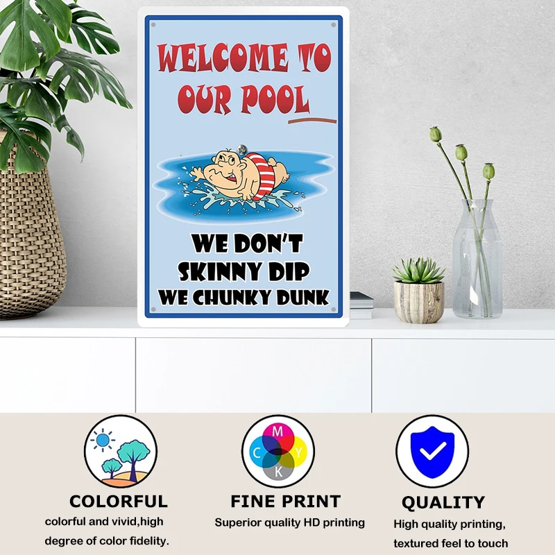 Tin Sign Pool Funny Rules Vint - Home Cinema Logo 评论和价格
