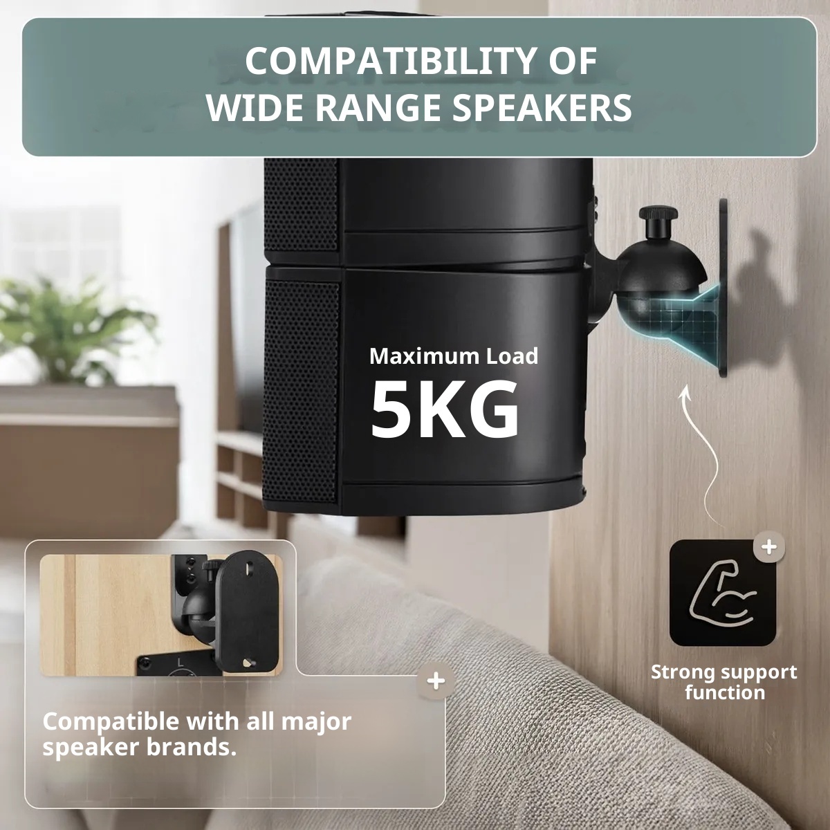 2pcs Adjustable Wall Mount Spe - Home Cinema Logitech Z906 评论和价格